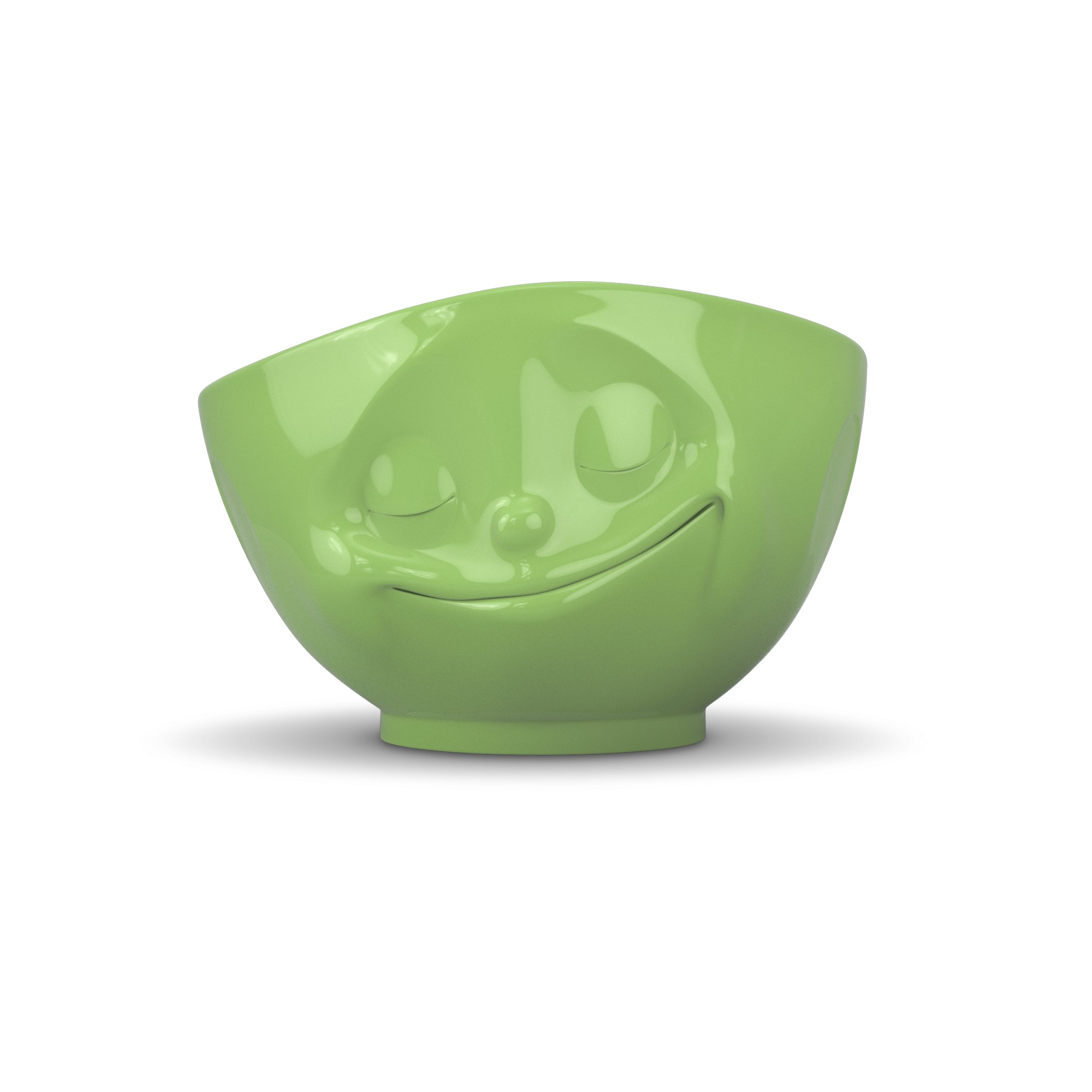 Bowl 500ml Happy, light green outside