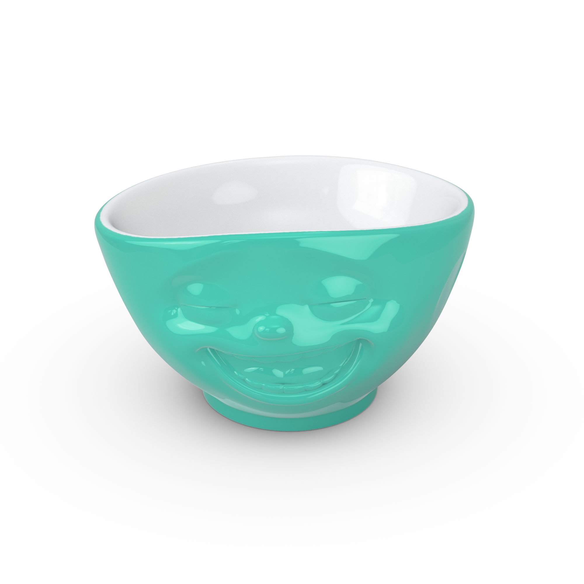 Bowl 500ml Laughing, mint outside