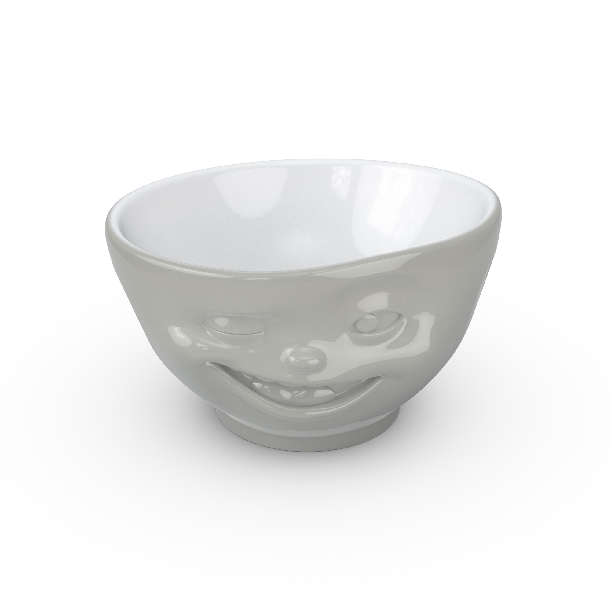 Bowl 500ml Winking, grey outside