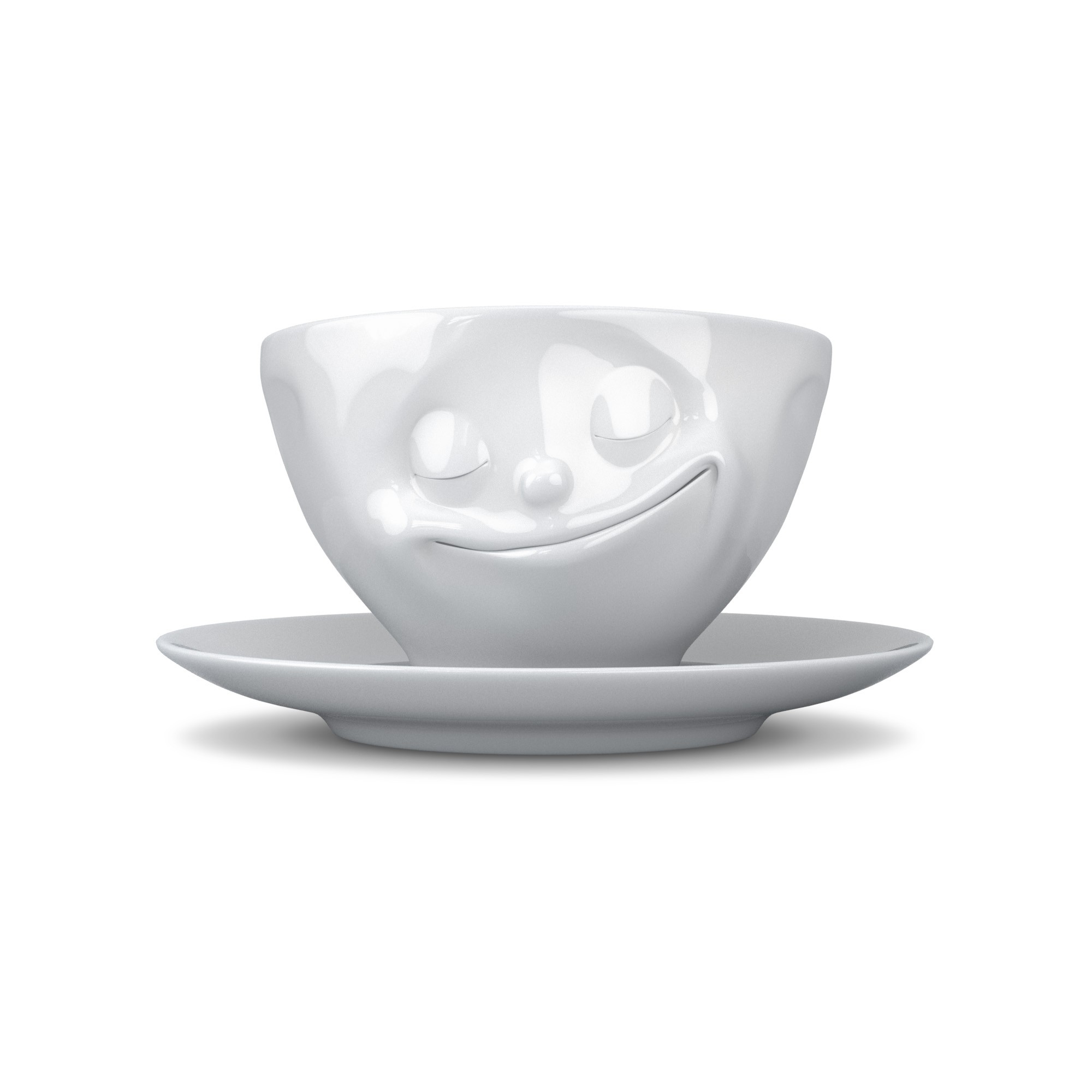 Coffee Cup, white, happy