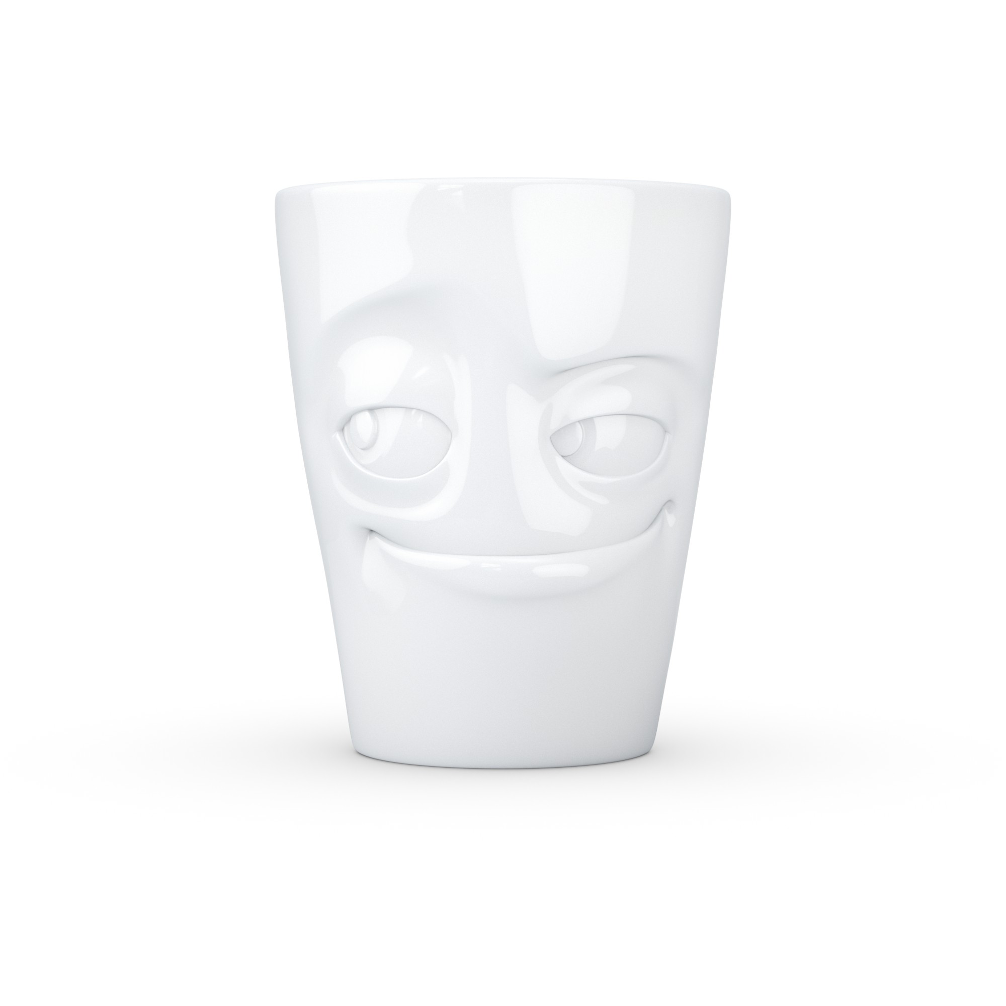 Mug with handle, white, impish