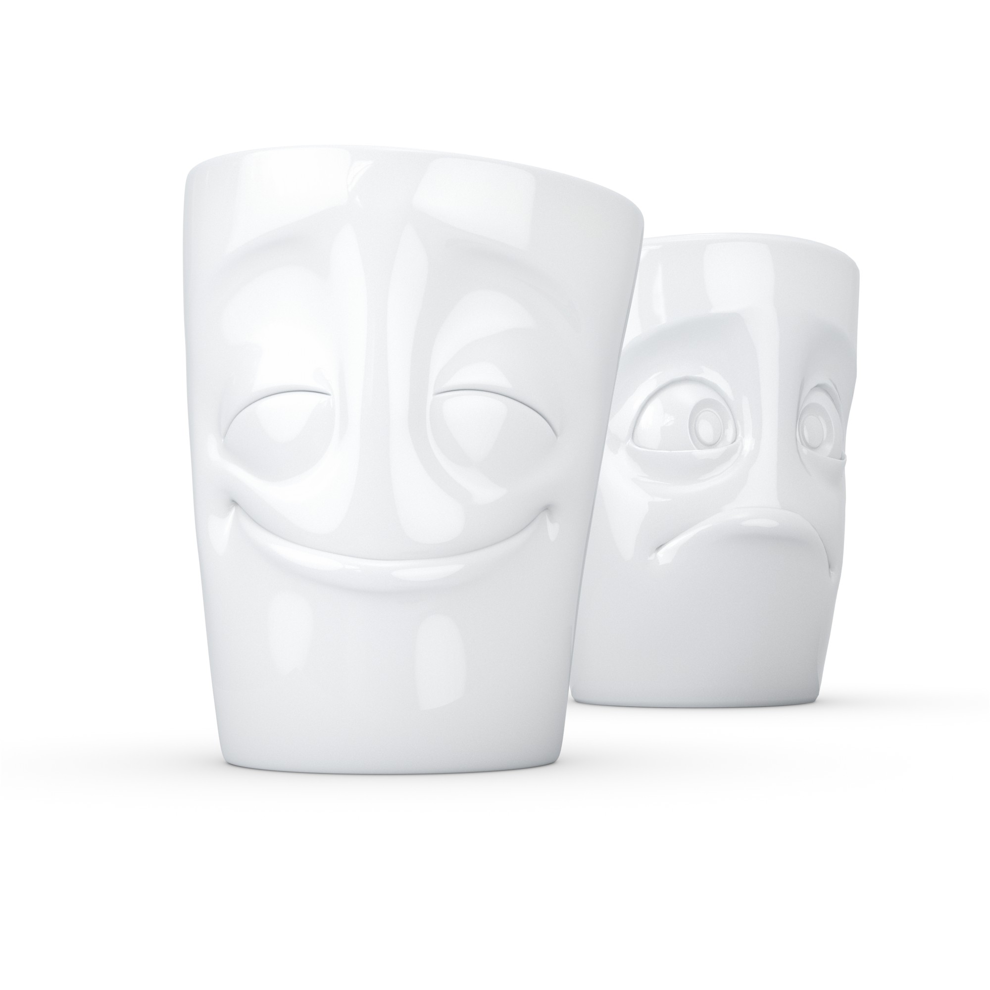 Mug Set #2, white, cheery & baffled