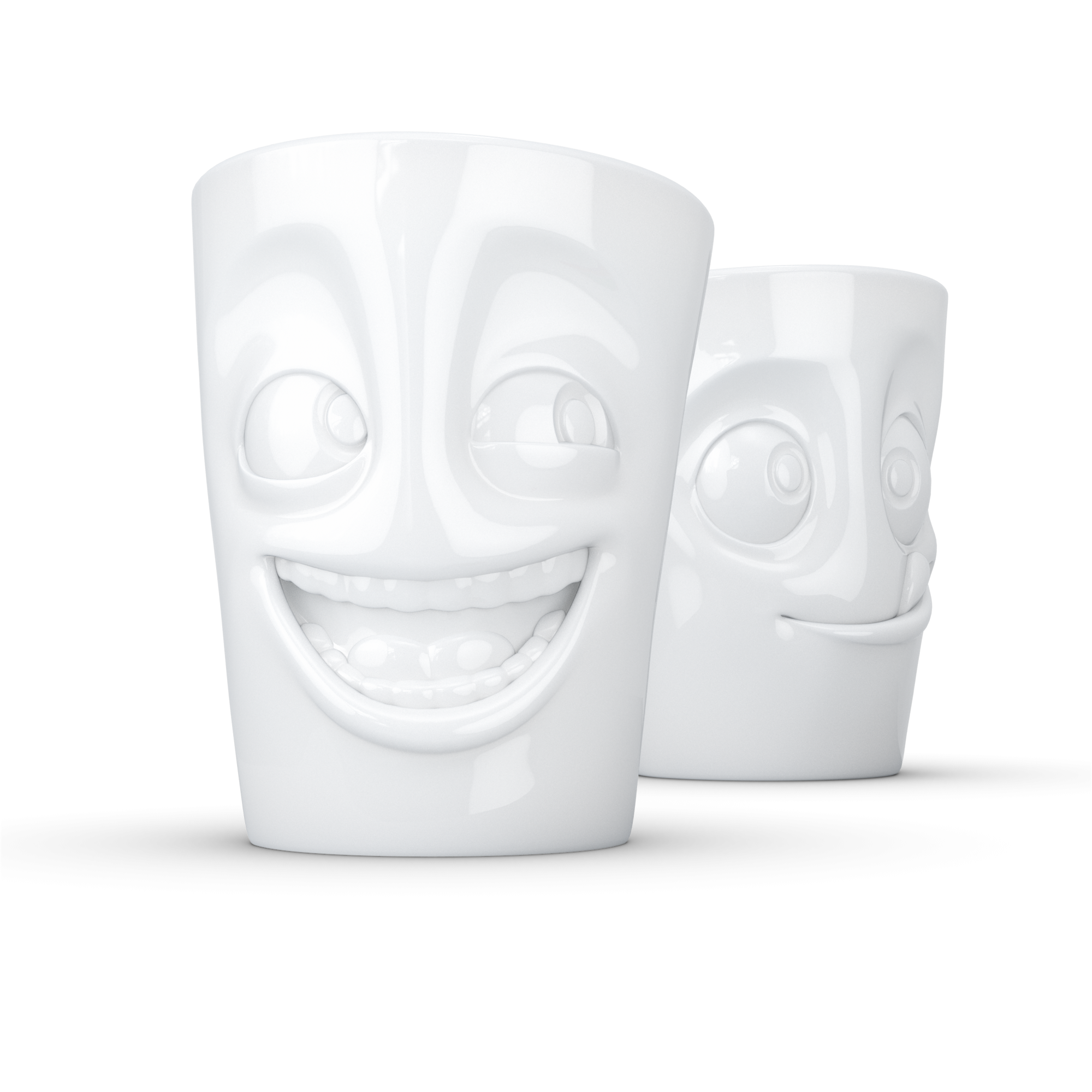 Mug Set #3, white, joking & tasty