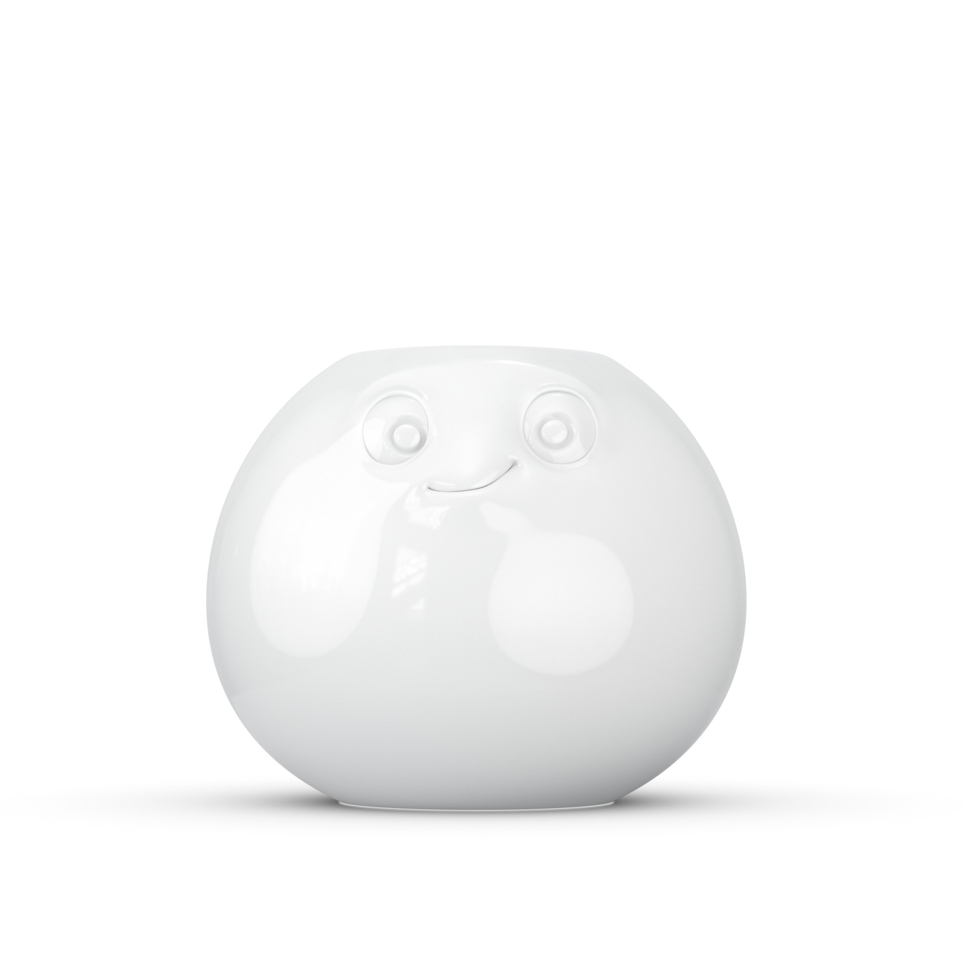 Vase, white, Amused