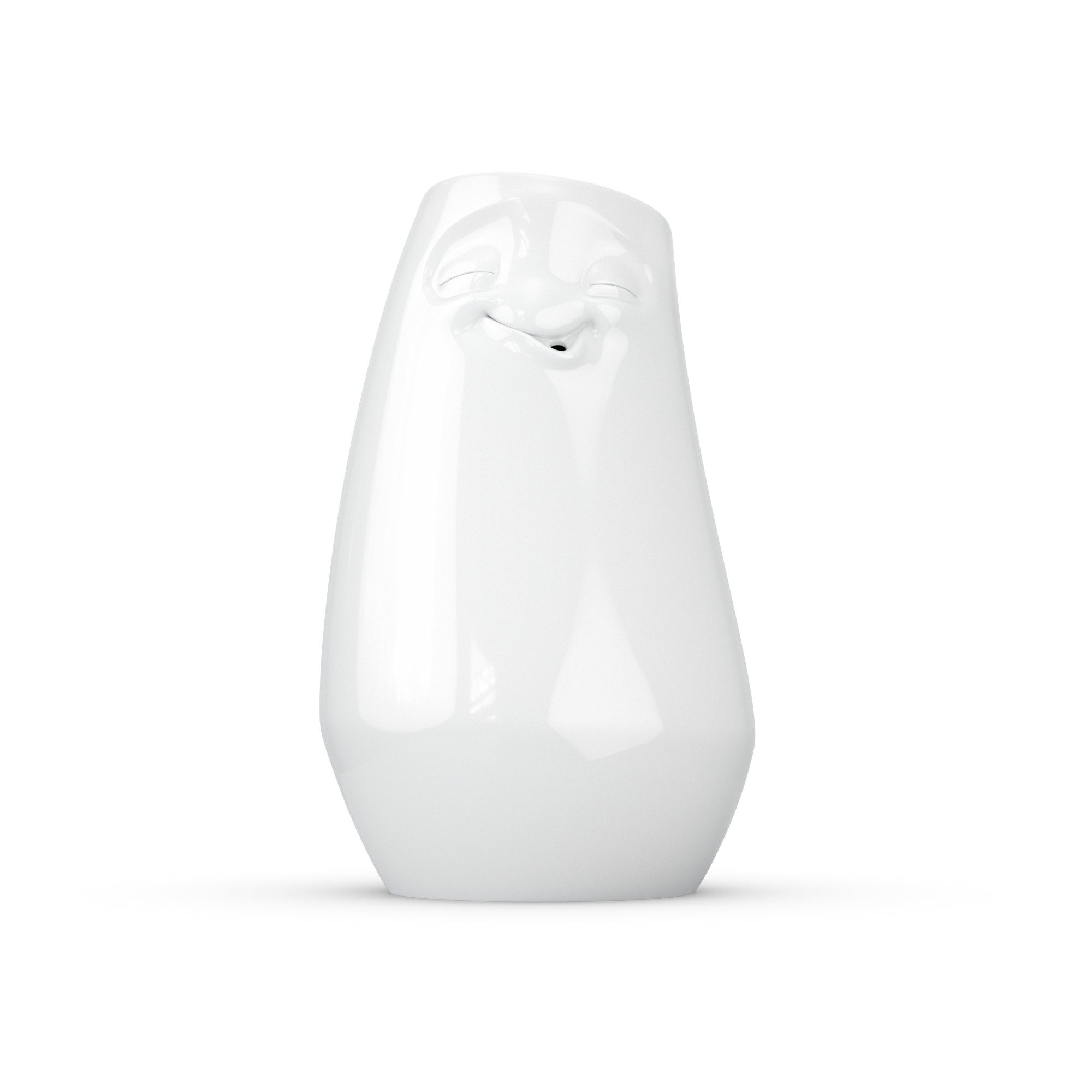 Vase, white, Laid-back